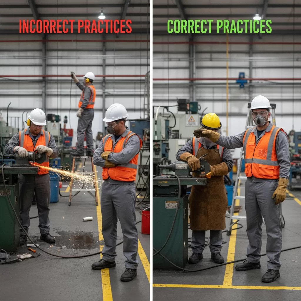Different types of safety helmets used in construction, electrical, and industrial workplaces